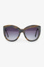 Pre-Loved Chanel™ Brown Striped Frame Cat Eye Sunglasses