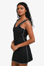Nubyen Black/White 'Marylebone Low Back Flare' Mini Dress Size S