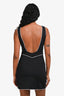 Nubyen Black/White 'Marylebone Low Back Flare' Mini Dress Size S