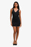 Nubyen Black/White 'Marylebone Low Back Flare' Mini Dress Size S
