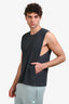 Issey Miyake Homme Plissé Grey Pleated Tank Top Size 3 Mens