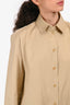 The Row Tan Cotton Button Down Shirt Size S