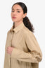 The Row Tan Cotton Button Down Shirt Size S