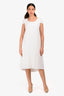The Row White Satin Sleeveless Midi Dress Size S