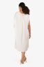 The Row White Satin Sleeveless Midi Dress Size S