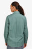 Hermès Teal Cotton Button Down 'H' Pocket Shirt Size 40