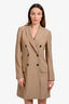 Brunello Cucinelli Brown Wool Double Breasted Blazer Dress Size 40