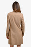 Brunello Cucinelli Brown Wool Double Breasted Blazer Dress Size 40