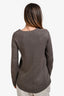 Brunello Cucinelli Grey Cashmere Sequin V-Neck Sweater Size M