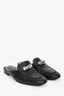 Hermès Black Leather 'Oz' Mules Size 37