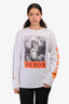 Heron Preston White Cotton Graphic Long Sleeve Shirt Size XS
