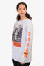 Heron Preston White Cotton Graphic Long Sleeve Shirt Size XS