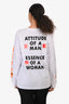 Heron Preston White Cotton Graphic Long Sleeve Shirt Size XS