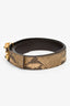 Valentino Snakeskin Gold/Wood V Logo Wide Belt Size 95