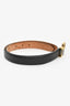 Salvatore Ferragamo Black Smooth Leather Thin Belt Size 90