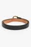 Salvatore Ferragamo Black Smooth Leather Thin Belt Size 90