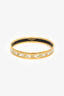 Hermès Gold Plated/White Enamel Narrow Bangle Bracelet