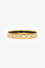 Hermès Gold Plated/White Enamel Narrow Bangle Bracelet