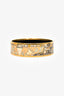Hermès Gold Tone/Multicolour Enamel Wide Bangle