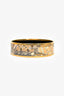 Hermès Gold Tone/Multicolour Enamel Wide Bangle