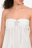 Nana Jacqueline White 'Mariah' Halter Sleeveless Maxi Dress Size M