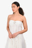 Nana Jacqueline White 'Mariah' Halter Sleeveless Maxi Dress Size M