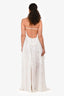 Nana Jacqueline White 'Mariah' Halter Sleeveless Maxi Dress Size M