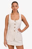 Amanda Uprichard White 'Kya' Sleeveless Romper Size M