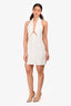 Cult Gaia White Linen 'Rumi' Halter Mini Dress Size 4