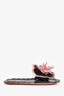 Miu Miu Black/Pink Patent Flower Sandals Size 35