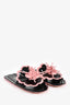 Miu Miu Black/Pink Patent Flower Sandals Size 35