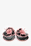 Miu Miu Black/Pink Patent Flower Sandals Size 35