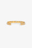 Fendi Gold Tone Crystal 'F Is Fendi' Cuff Bracelet Size S