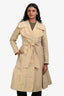 Burberry Beige Nylon Trench Coat with Belt Size 4 US