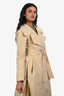 Burberry Beige Nylon Trench Coat with Belt Size 4 US