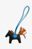 Hermès Black/Blue Leather Rodeo PM Charm