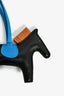 Hermès Black/Blue Leather Rodeo PM Charm