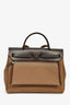 Hermès 2017 Etoupe/Ebene Canvas/Leather Herbag 31 with Pouch