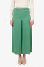 Maison Margiela Green Cotton and Silk Maxi Skirt Size 42