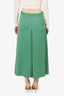 Maison Margiela Green Cotton and Silk Maxi Skirt Size 42
