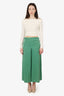 Maison Margiela Green Cotton and Silk Maxi Skirt Size 42