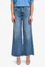 DL1961 Blue Denim Raw Hem Wide Leg Jeans Size 27