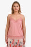 Samsoe Samsoe Blush Pink Satin Lace Trim Cami Size L