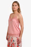 Samsoe Samsoe Blush Pink Satin Lace Trim Cami Size L