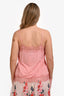 Samsoe Samsoe Blush Pink Satin Lace Trim Cami Size L