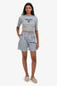 Anine Bing Grey Front Pleated Shorts Size 2