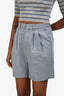 Anine Bing Grey Front Pleated Shorts Size 2