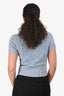 Sandro Blue Knit Crewneck Short Sleeve Top Size XS/S