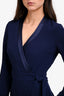 Diane von Furstenberg Navy Wrap Detail Margot Jumpsuit Size 4