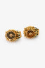 Gucci 18K Yellow Gold/Chrome Diopside/Diamond Set Lion Head Earrings
